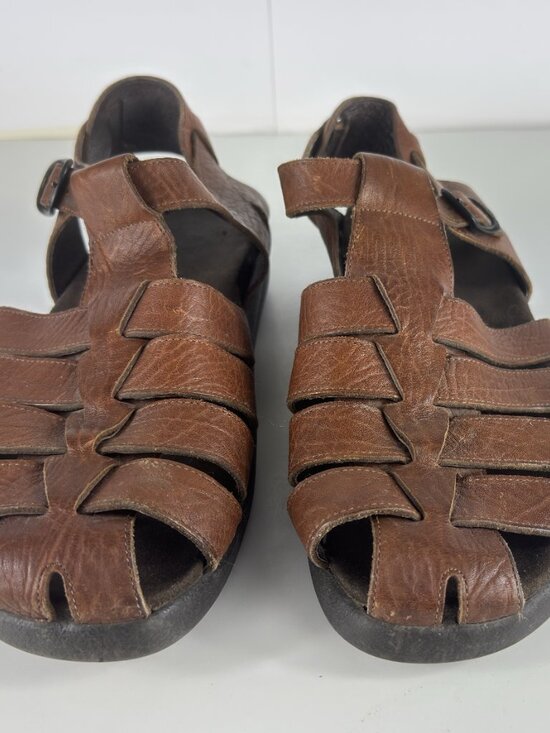 Mephisto SAM Tan Brown Leather Fisherman Sandal Men\'s Shoes EU 45 US 11 main image 8